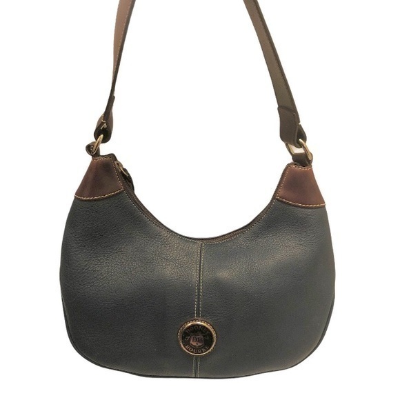 Dooney & Bourke Blue Brown Leather Purse B